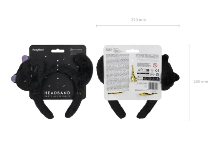 Opaska Kot, 23.5x18cm, czarny