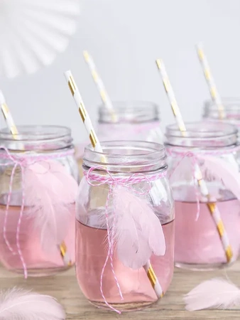 Piórka dekoracyjne, jasnoróżowy, 3g