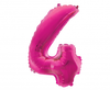 Balon foliowy "Cyfra 4", różowa, 35 cm