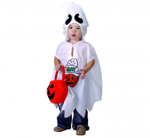 Strój dla dzieci Mały duszek (pelerynka z kapturem, torebka dynia), rozm. 92/104 cm