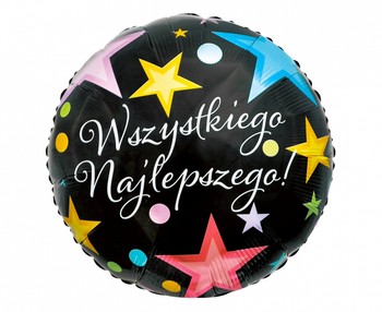 Balon foliowy Wszystkiego Najlepszego, 18"