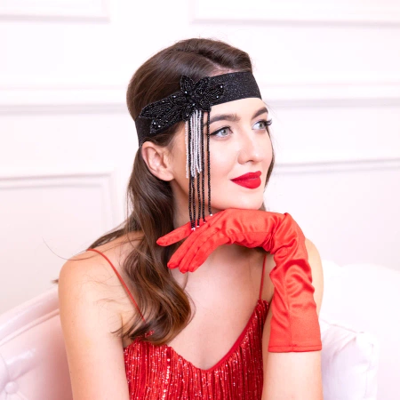 Opaska Lata 20 czarna