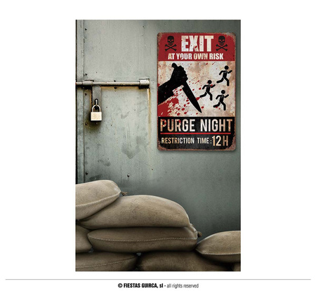 Znak Ostrzegwaczy "Killing Day, 24x36cm