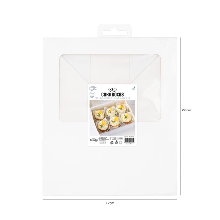 Pudełko na babeczki z przezroczystym okienkiem 6 szt.