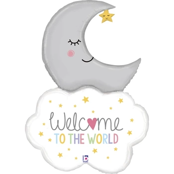 Balon Grabo Welcome Baby Moon 42" - 107 cm!