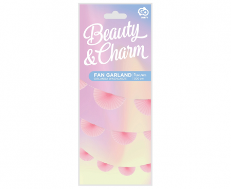 Girlanda PB&C Wachlarze, różowa, 300 cm