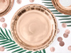 Talerzyki okrągłe, różowe złoto, 23cm