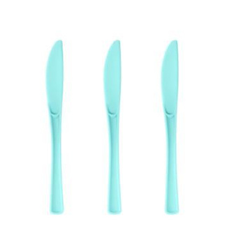 Noże plastikowe duże błękitne 10szt