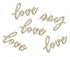 Konfetti drewniane Love, 6x3 cm, 18 szt.