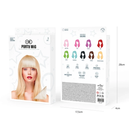 Peruka imprezowa włosy długie proste blond