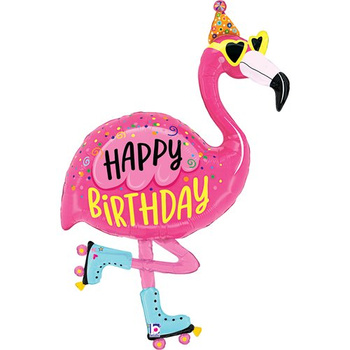Balon foliowy Grabo 42'', Flamingo Birthday