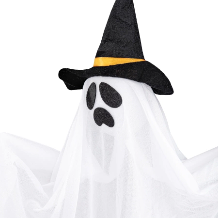 Dekoracja Halloween wiszący Duch w kapeluszu