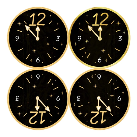 Serwetki Happy New Year Zegar 10szt.