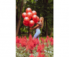 Balony Beauty&Charm, platynowe czerwone 12"/ 7 szt.