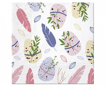 Serwetki papierowe PAW Easter Feather  33x33 cm / 20 szt.