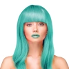 Peruka imprezowa włosy długie proste turkusowe