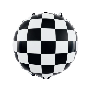 Balon foliowy 18", Racing Car Flaga w szachownicę