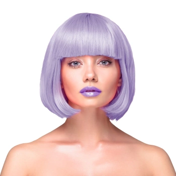 Peruka imprezowa włosy krótkie proste fioletowe
