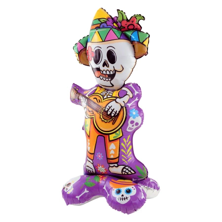 Balon foliowy stojący Szkielet meksykańskie Halloween 155cm