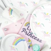 Papierowy talerzyki 23cm Jednorożec z tęczą 6szt