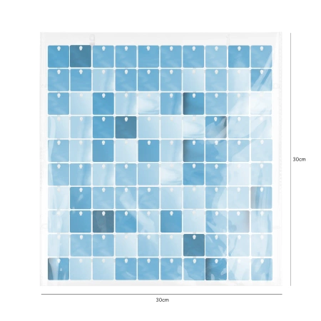 Panel cekinowy kwadraty niebieski 30x30cm