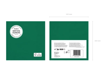 Serwetki papierowe, ciemny zielony, 33x33cm