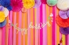 Baner papierowy Happy Birthday, mix, 100x18 cm