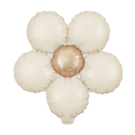 Balon foliowy Kwiat kremowy matowy 45cm 3szt