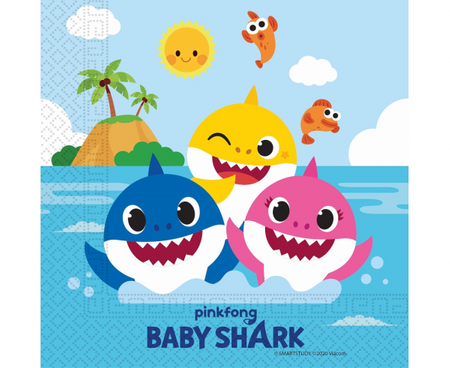 Serwetki "Baby Shark" 33x33 cm, 20 szt.