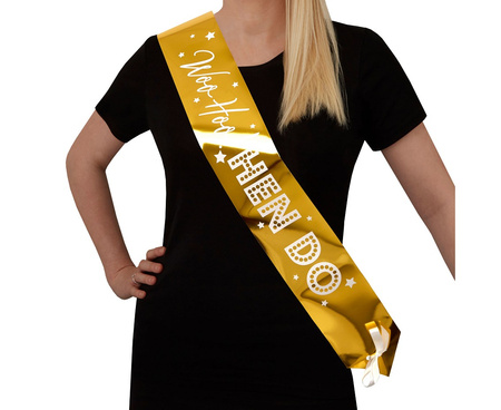 Szarfa papierowa na wieczór panieński Woo Hoo Hen Do, 4 szt.