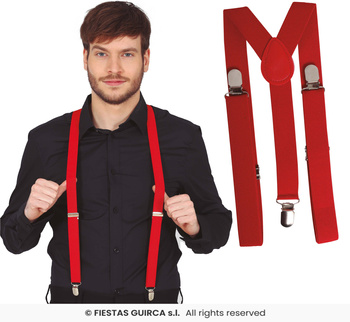 Czerwone szelki imprezowe dla dorosłych