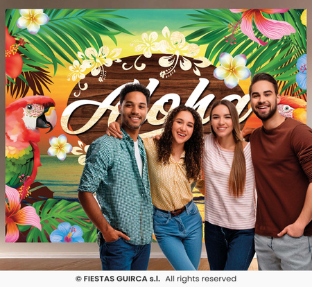 Tło do zdjęć Hawai Party, 220x150 cm