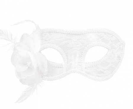 Maska ażurowa Mystique, biała