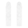 Rękawiczki koronkowe na palec z cyrkonią, białe, 40 cm