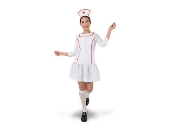 Strój Pielęgniarka, biały, rozmiar M