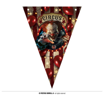 Flagi plastikowe "Upiorny Klaun", 3m