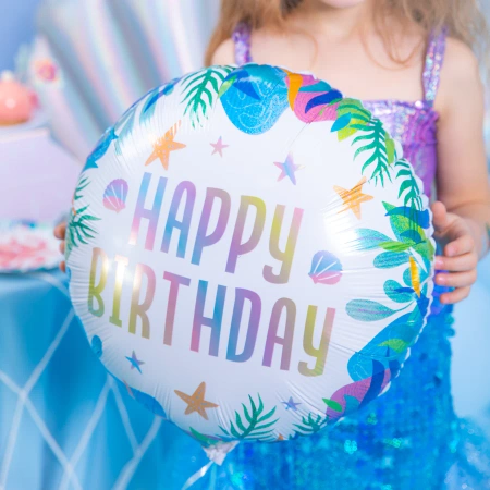 Balon foliowy Happy Birthday Ocean 45cm