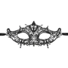 Maska wenecka Karnawał koronkowa czarna 23x10cm