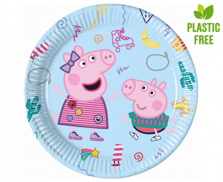 Talerzyki papierowe Peppa Pig, 23 cm, 8 szt.