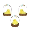 Dekoracje wielkanocne Koszyczki z żółtymi kurczakami 1 szt.