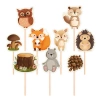 Pikery na tort Leśni przyjaciele 9szt. zestaw