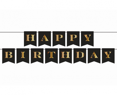 Girlanda papierowa Happy Birthday - B&G Party, 250 cm