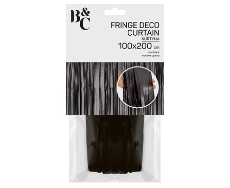 Kurtyna B&C matowa czarna, 100x200 cm