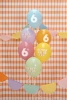 Balony 30 cm, na 6 urodziny, mix (6szt)