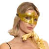 Maska karnawałowa z ornamentami, złota