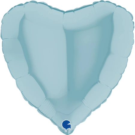 Balon Grabo Serce Niebieskie Pastelowe 18"
