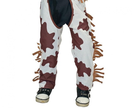 Zestaw dla dzieci Kowboj (kamizelka, spodnie, szalik, czapka, pasek), rozm. 130/140 cm