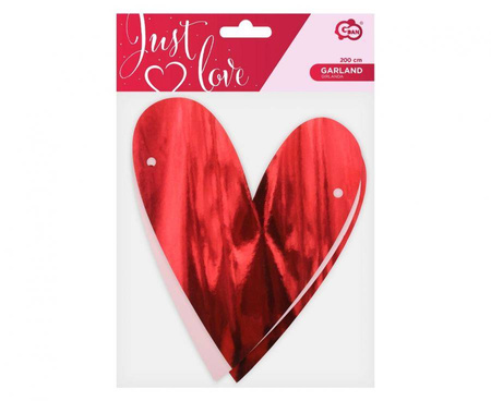 Girlanda papierowa Serca, 200 cm