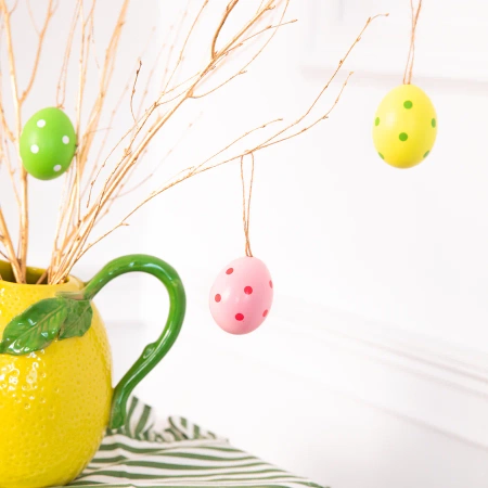 Dekoracje Wielkanocne Naturalna Wydmuszka kropki mix 8 szt.