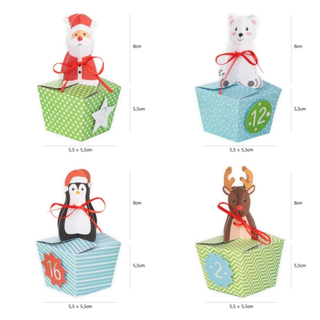 Kalendarz adwentowy Św. Mikołaj i spółka DIY 24szt.